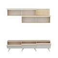 Comoda TV, Inarch, Amsterdam, 180x42x35 cm, PAL, Safir / Alb
