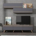 Comoda TV, Inarch, Amsterdam, 180x42x35 cm, PAL, Antracit / Nuc