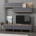 Comoda TV, Inarch, Amsterdam, 180x42x35 cm, PAL, Antracit / Nuc