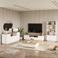Set mobilier living, Hanah Home, Fr19-Aw, Pin Atlantic / Alb