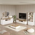 Set mobilier living, Hanah Home, Fr19-Aw, Pin Atlantic / Alb