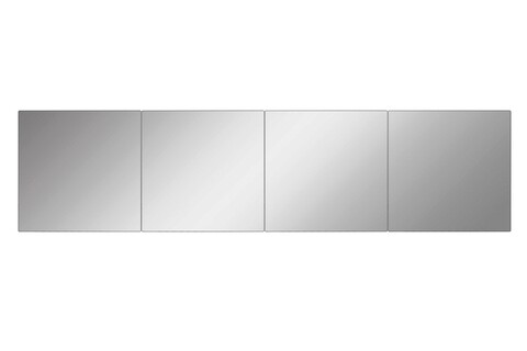 Oglinda decorativa, Mirrorland, Rectangular 2, Oglinda acrilica;MDF, Argintiu