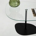 Masuta de cafea, Neostill, Soho, 85x40x67 cm, Sticla temperata, Transparent/Negru