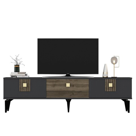Comoda TV, Olivia, Luna, 180x44.6x29.6 cm, PAL , Antracit / Nuc