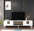 Comoda TV, Olivia, Luna, 180x44.6x29.6 cm, PAL , Alb/Maro