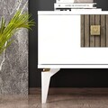 Comoda TV, Olivia, Luna, 180x44.6x29.6 cm, PAL , Alb/Maro