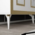 Consola, Olivia, Karya, 150x40x79 cm, PAL , Alb/Auriu