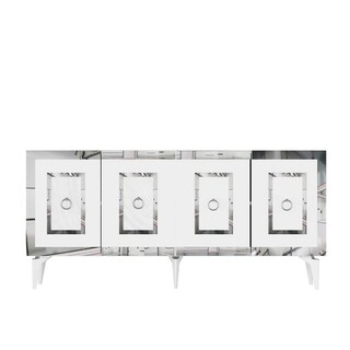 150x40x79 cm, Alb;Argintiu