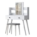 Masa de machiaj, Rani, BJ102- 2235, 103x111 cm, PAL, Alb
