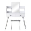 Masa de machiaj, Rani, BJ102- 2235, 103x111 cm, PAL, Alb