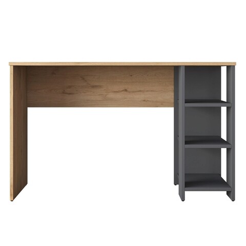 Set birou si biblioteca, Rani, HA125, 120x73 cm, PAL, Nuc / Antracit