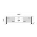 Set mobilier living, Sapphire, Cosmo Takım 25, PAL, Pin Atlantic / Negru