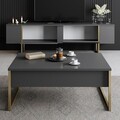 Set mobilier living, Bexley, Luxe Set, PAL, Antracit / Aur