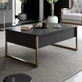 Set mobilier living, Bexley, Luxe Set, PAL, Antracit / Aur