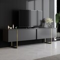 Set mobilier living, Bexley, Luxe Set, PAL, Antracit / Aur