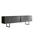 Set mobilier living, Bexley, Luxe Set, PAL, Antracit / Aur