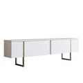 Set mobilier living, Bexley, Luxe Set, PAL, Alb/Auriu