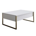 Set mobilier living, Bexley, Luxe Set, PAL, Alb/Auriu