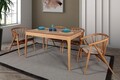 Set masa extensibila si 4 scaune, Hanah Home, Felix, Natural