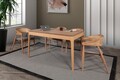 Set masa extensibila si 4 scaune, Hanah Home, Lucas, Natural