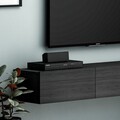 Comoda TV, Inarch, Terra, 180x26x31 cm, PAL, Negru