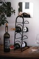 Suport pentru sticle de vin, Puqa Design, Hope, 21x12x43 cm, Metal, Negru
