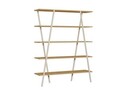 Set birou si biblioteca, Puqa Design, Dobra, 120x75x51 cm, PAL, Safir / Alb