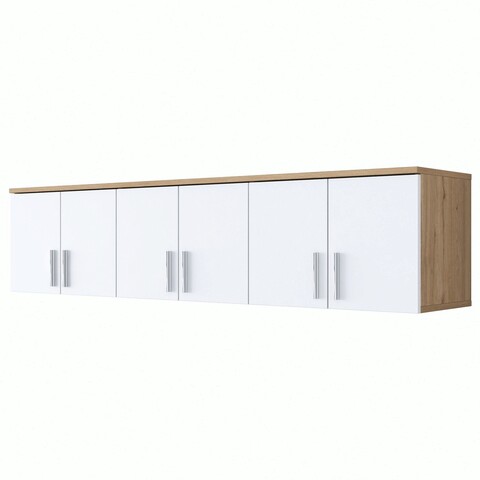 Raft de perete, Rani, EA114, 180x41 cm, PAL, Nuc/Alb