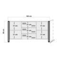 Set mobilier living, Sapphire, Cosmo Takım 22, PAL, Pin Atlantic / Negru