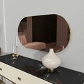 Oglinda decorativa, Siam, Riors, 45x85x2 cm, MDF , Bronz / Aur