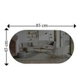 Oglinda decorativa, Siam, Riors, 45x85x2 cm, MDF , Gri inchis/Auriu