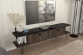 Comoda TV, Tera Home, Zoey, 180x47.2x35 cm, PAL, Marmură/Maro