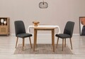 Set masă și scaune extensibile (3 bucăți), Vella, Vina 1053, PAL, Pin Atlantic / Antracit