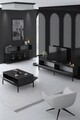 Set mobilier living, Bexley, Lord, PAL, Antracit / Negru