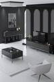 Set mobilier living, Bexley, Lord, PAL, Antracit / Argintiu
