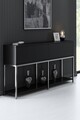 Set mobilier living, Bexley, Lord, PAL, Negru/Argintiu