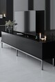 Set mobilier living, Bexley, Lord, PAL, Negru/Argintiu