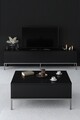 Set mobilier living, Bexley, Lord, PAL, Negru/Argintiu