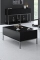 Set mobilier living, Bexley, Lord, PAL, Negru/Argintiu