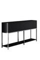 Set mobilier living, Bexley, Lord, PAL, Negru/Argintiu