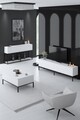 Set mobilier living, Bexley, Lord, PAL, Alb/Negru