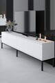 Set mobilier living, Bexley, Lord, PAL, Alb/Negru