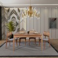 Set masa extensibila si 4 scaune, Hanah Home, Albero150, Natural