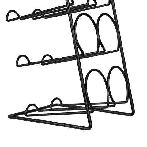 Suport pentru sticle de vin, Puqa Design, Jade, Metal, Negru