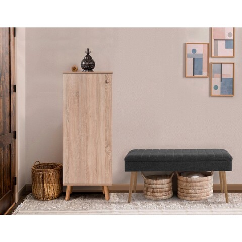 Set de mobilier pentru hol, Hanah Home, Vegas Sonomo, Sonomo / Antracit
