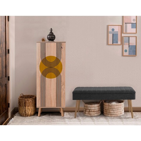 Set de mobilier pentru hol, Hanah Home, Vegas Sonomo, Sonomo / Antracit