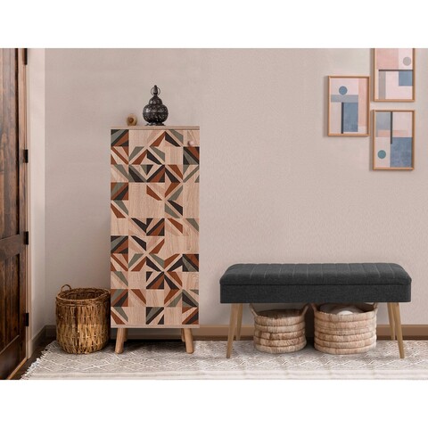 Set de mobilier pentru hol, Hanah Home, Vegas Sonomo, Sonomo / Antracit