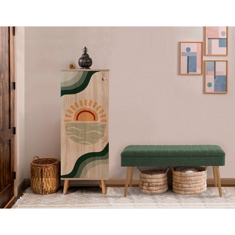 Set de mobilier pentru hol, Hanah Home, Vegas Sonomo, Sonomo / Verde