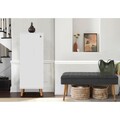 Set de mobilier pentru hol, Hanah Home, Vegas White, Alb / Antracit