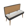Set de mobilier pentru hol, Hanah Home, Vegas White, Alb / Antracit